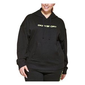 NWT DKNY SPORT PLUS FRENCH TERRY LOGO HOODIE - 2x